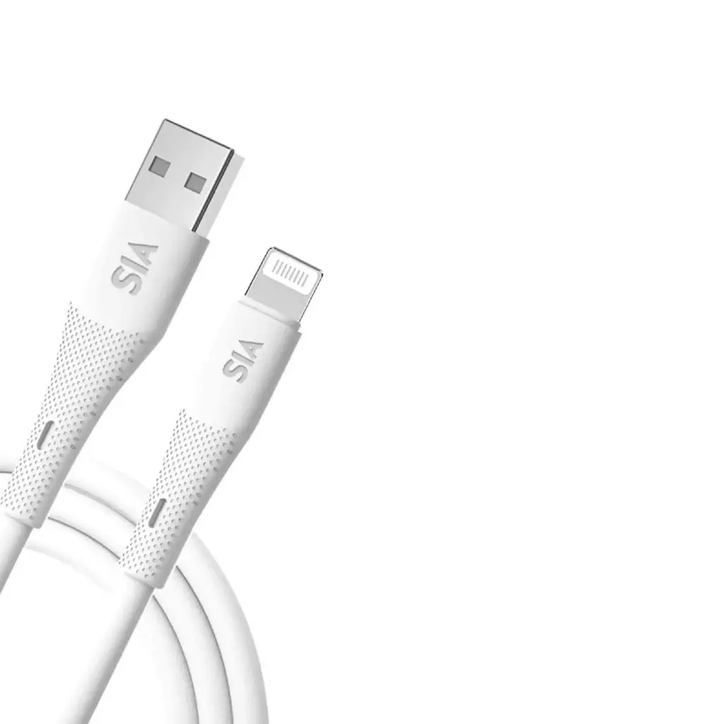 SIA Powerlink - soft rubber USB -Lighting cable 35W 1M ( White ) 
