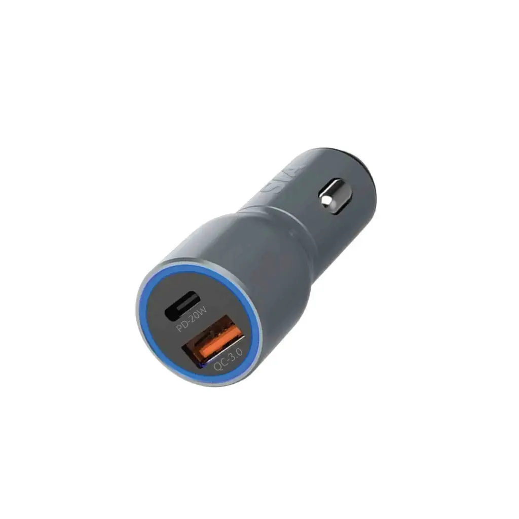 SIA Voltroad 38W Car Charger with  PD 20w/QC 18w Ports