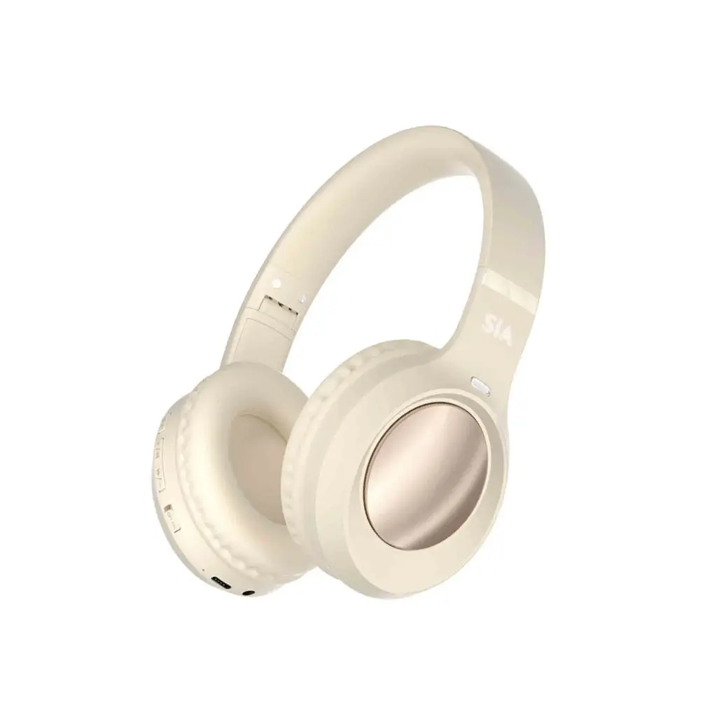SIA SoundOn Wireless Headphones For Music/Gaming - Beige 