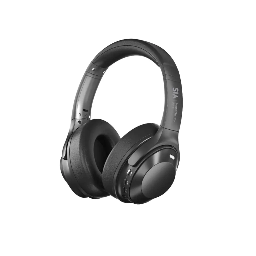 SIA SoundOn Pro - Wireless Headphones For Music/Gaming With Anc - Black