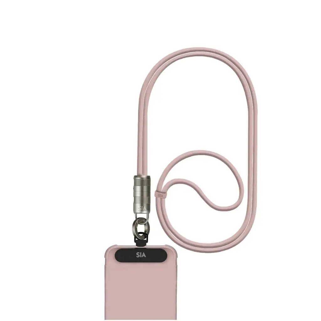 SIA Powerlink Soft Rubber Type C - Type C Lanyard Cable 60W - 1.2M - Light Pink