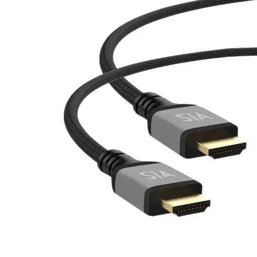 [BKBRDHDM300BS] SIA Medlink HDMI Braided Cable 4K 3M Black With Silver Shell 