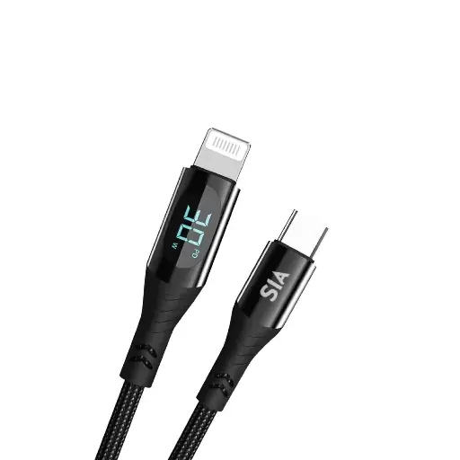[BKCL30-1NBRDLED] SIA Powerlink LED NYLON BRAIDED CABLE C-L 30W- 100CM-BLACK
