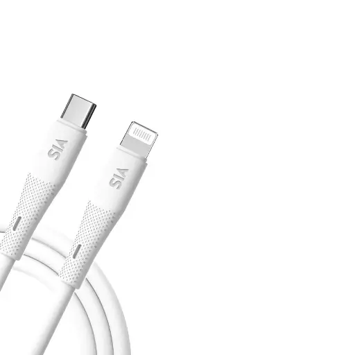 [BKCL35-1SRWT] SIA Powerlink -  soft rubber TYPE C - Lighting cable 35W 1M (White)   