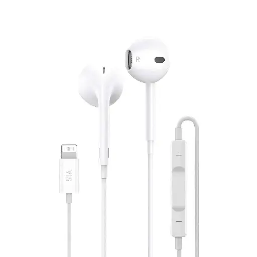 [BK-SL-L-PHONE-WT] SIA SOUNDLINK - WIRED LIGHTNING EARPHONE WITH MIC AND VOLUME CONTROL 1.2M-WHITE