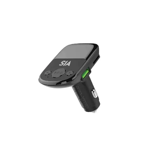 [BKFM25W-BK] SIA Voltroad Car Charger Bluetooth 5.0 FM Transmitter  25W Black with 2 USB ports QC3.0 /LED Display/USB drive /MC/BT/mic