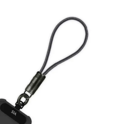[BKCC60-03BRDBK] SIA Powerlink Fabric Braided Type C - Type C Lanyard Cable 60W - 30Cm - Black