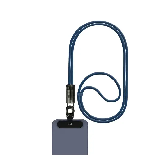 [BKCC60-1NVBL] SIA Powerlink Soft Rubber Type C - Type C Lanyard Cable 60W - 1.2M - Navy Blue
