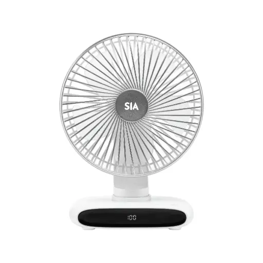 [SIFAND1] SIA Desktop Fan Rechargable 3600mAh Oscillating - White