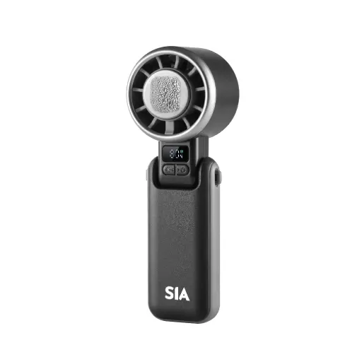 [SIFANH1] SIA Handheld High Speed Cold Cooling Ice Compress Rechargable Fan 3600mAh - Black